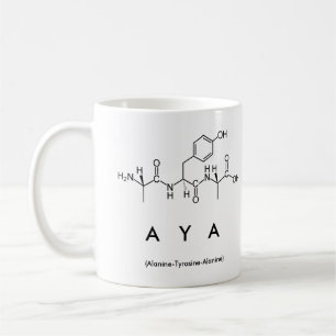 Caneca De Café Aya peptide name mug