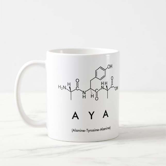 Caneca De Café Aya peptide name mug (Esquerda)