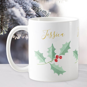 Caneca De Café Azeite de Água Holly Personalizado