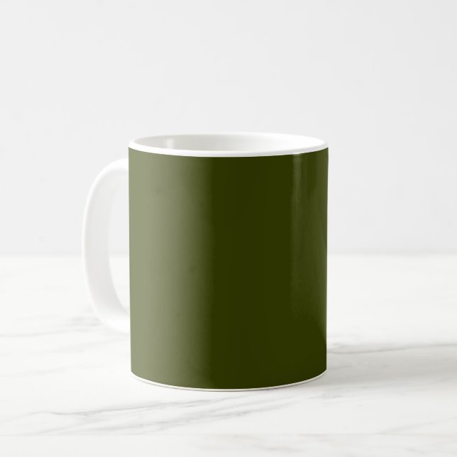 Caneca De Café Azeite escuro (cor sólida) (Frente Esquerda)