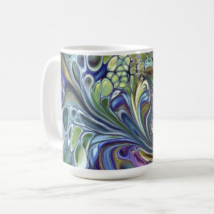 Caneca De Café Azeite verde, azul roxo e burgundy
