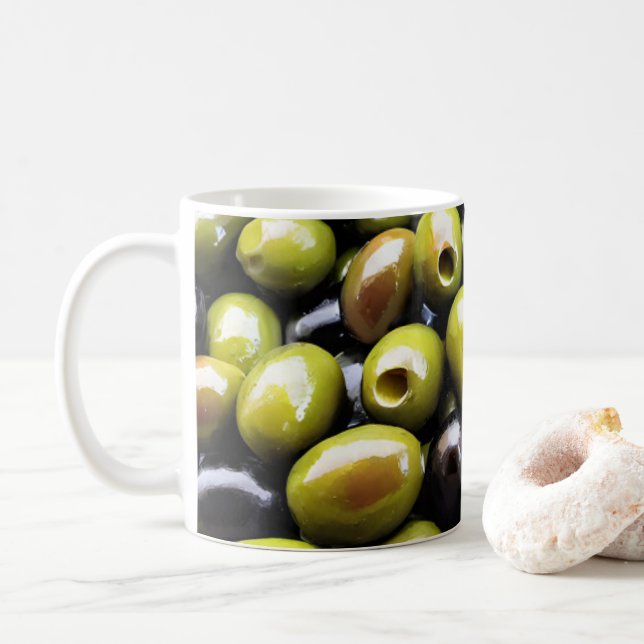 Caneca De Café Azeitona livre traz de volta as oliveiras (Com Donut)