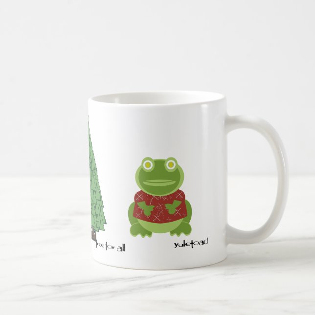 Caneca De Café azevinho agradavelmente na floresta (Direita)