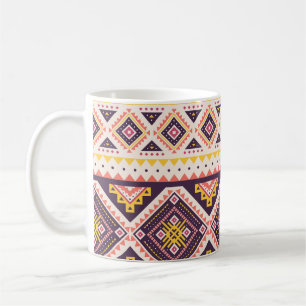 Caneca De Café Aztec tribal distribuído, padrão geométrico.