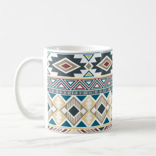Caneca De Café Aztec Tribal Motifs: Design geométrico sem costura
