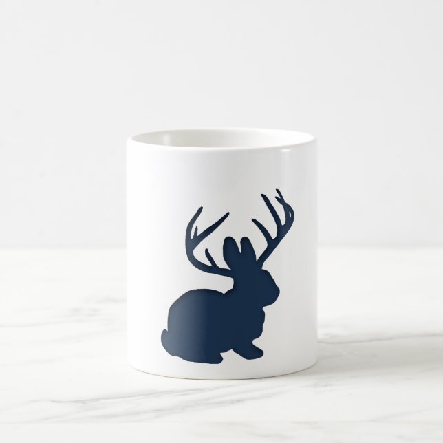 Caneca De Café Azuis marinhos de Jackalope (Centro)