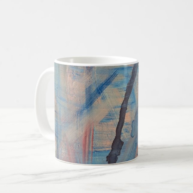 Caneca De Café Azul  (Frente Esquerda)