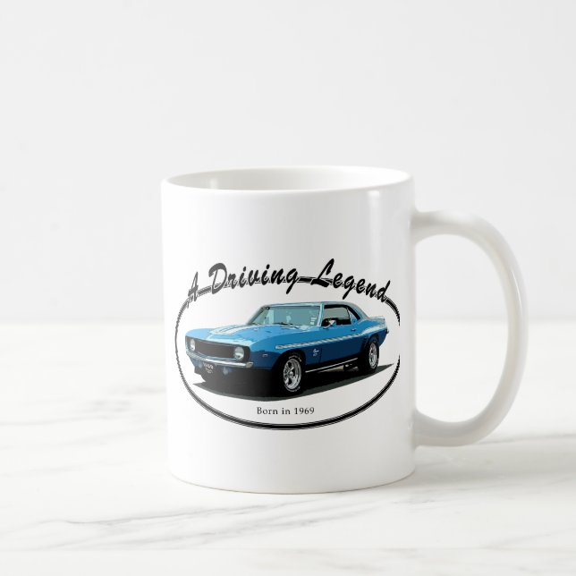 Caneca De Café Azul 1969 de Camaro (Direita)