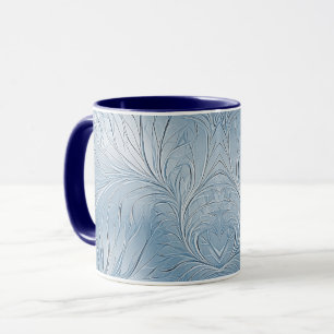 Caneca de Café Azul Abstrata Moderna