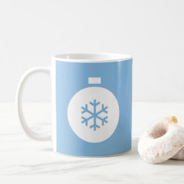 Caneca de Café Azul Bola de Natal