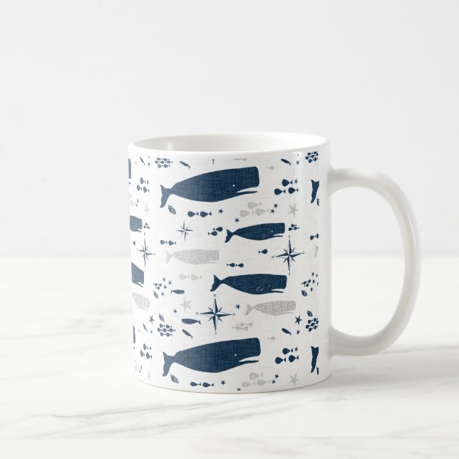 CANECA DE CAFÉ AZUL BRANCO DE ESPERMA COM TEXTURA (Direita)