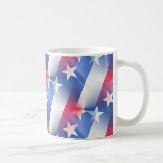 Caneca De Café azul branco vermelho