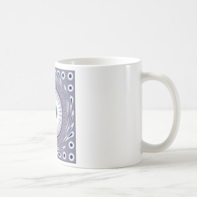 Caneca De Café Azul chique (Direita)