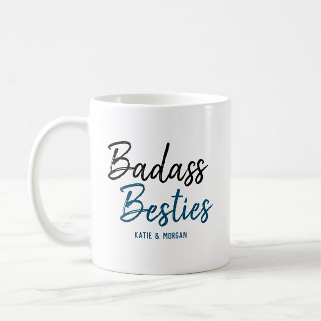 Caneca De Café Azul com Besties (Esquerda)