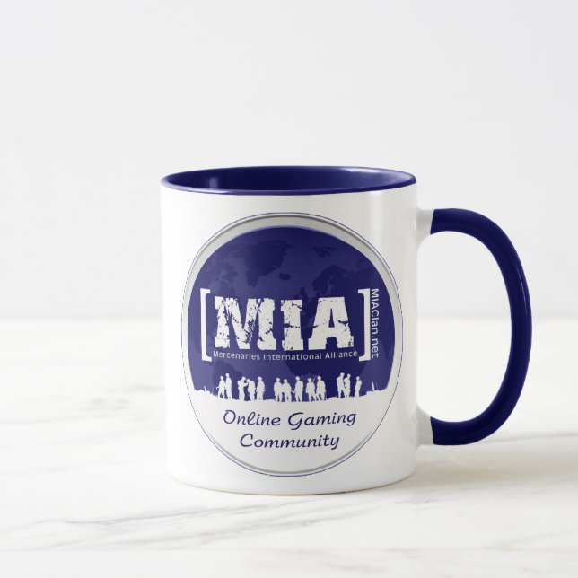 Caneca de café azul de MIA (Direita)