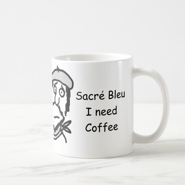 Caneca De Café Azul de Sacre (Direita)