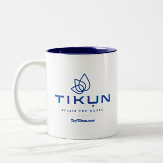 Caneca de café azul de Tikun