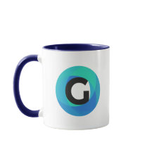 Caneca de café azul dos meios de Guido