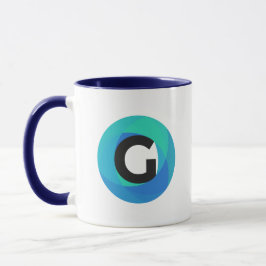 Caneca de café azul dos meios de Guido
