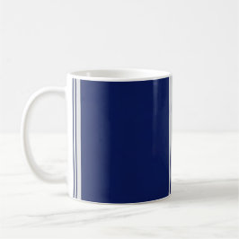 Caneca De Café Azul e branco com realces pretos