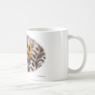 Caneca De Café Azul e ouro