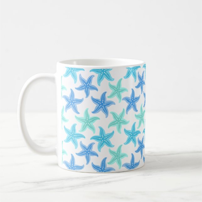 Caneca De Café Azul e Turquesa (Esquerda)