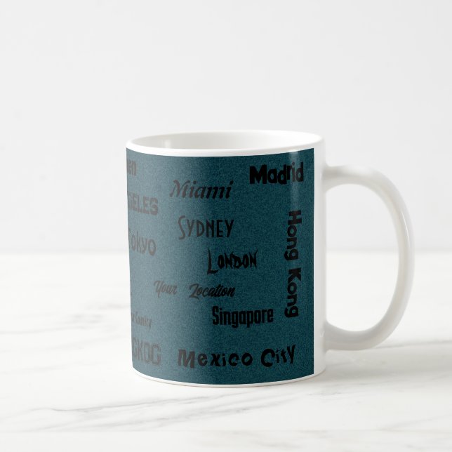 Caneca De Café azul escuro Mega cidade (Direita)