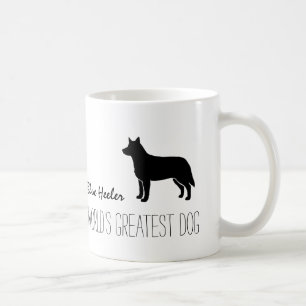 Caneca De Café Azul-Heeler Silhouette, o maior personagem de cãe