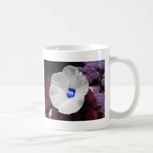 Caneca De Café Azul Hibiscus (Direita)