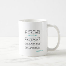 Caneca De Café Azul inspirado do verso | da bíblia do 41:31 %