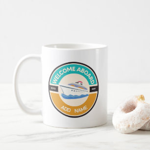 Caneca De Café Azul marinha Âncora Náutica iate clube barco marin