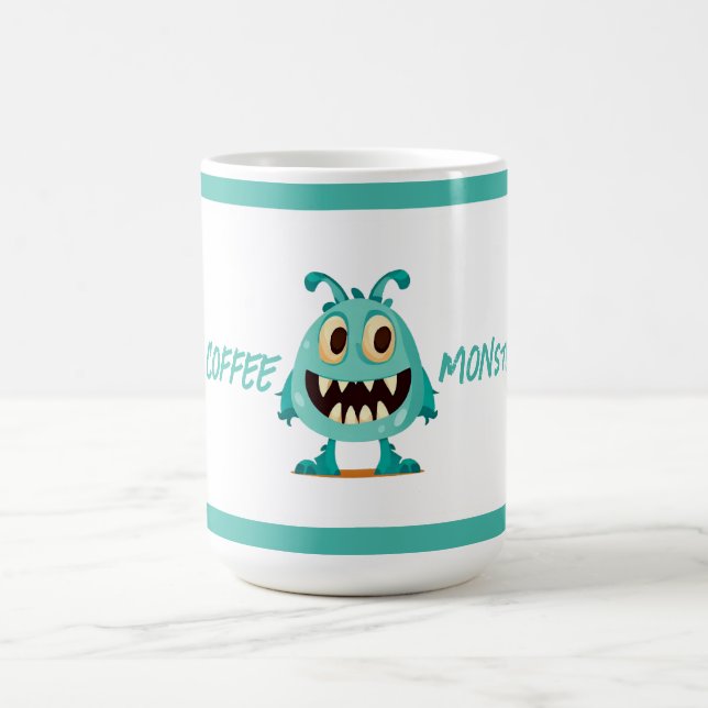 Caneca De Café Azul/monstro/criança/halloween (Centro)