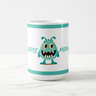 Caneca De Café Azul/monstro/criança/halloween