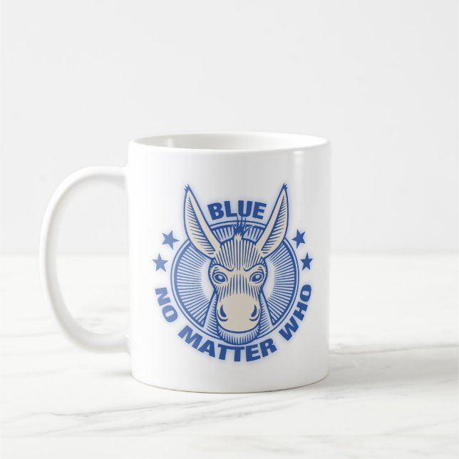 Caneca De Café Azul Não Importa Quem (Esquerda)