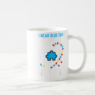 Caneca De Café Azul Para Conscientização do Autismo do Sobrinho F
