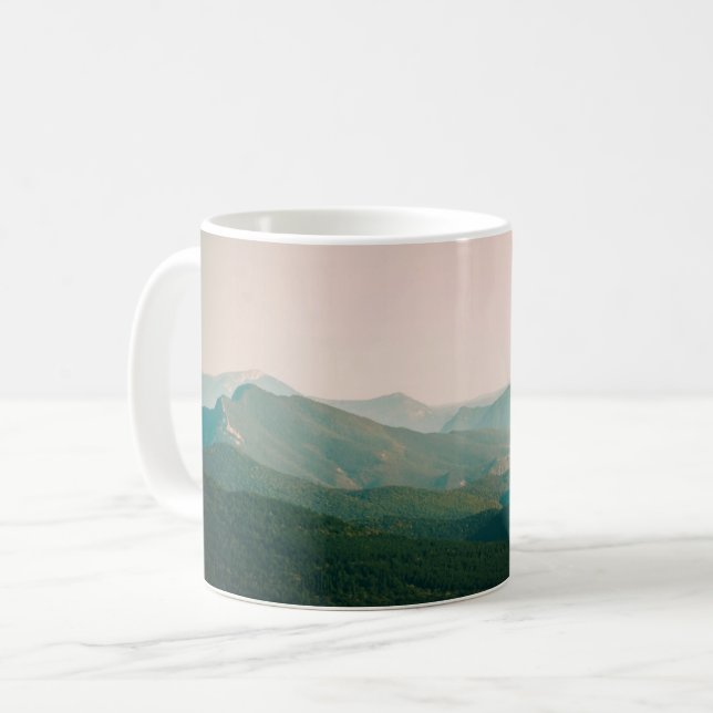 Caneca De Café Azul pelas montanhas (Frente Esquerda)