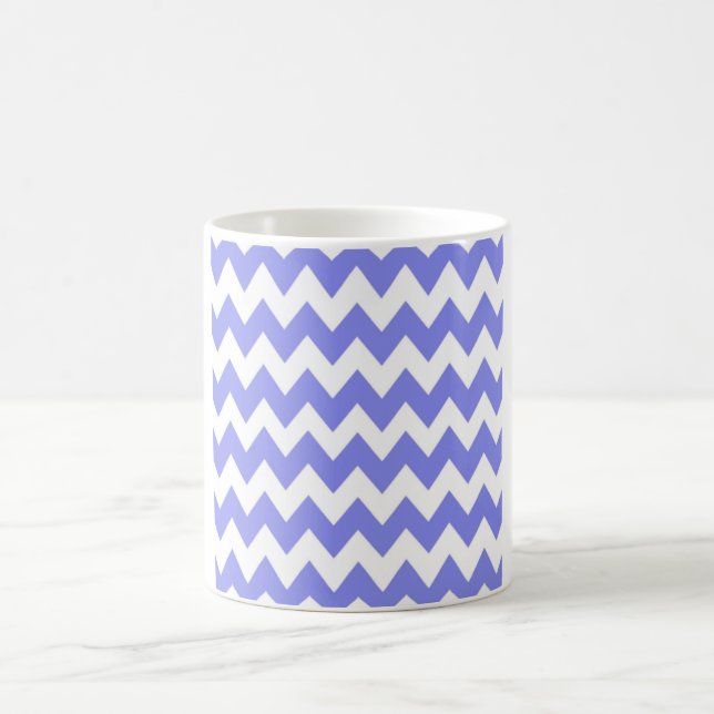 Caneca De Café Azul Periwinkle Chevron – Ziguezague Branco Crespi (Centro)