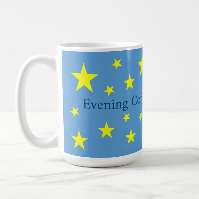 Caneca De Café Azul Picton De Bebê Mole Com Estrelas De Ouro (Esquerda)