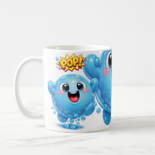 Caneca De Café Azul Pop Drop