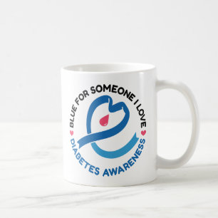 Caneca De Café Azul por Alguém que Eu Amo – Conscientização sobre