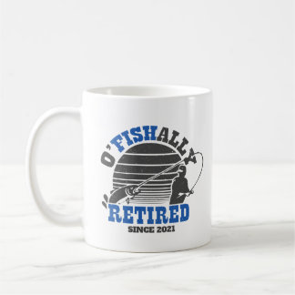 Caneca De Café Azul-Presente Ofisicamente Aposentado