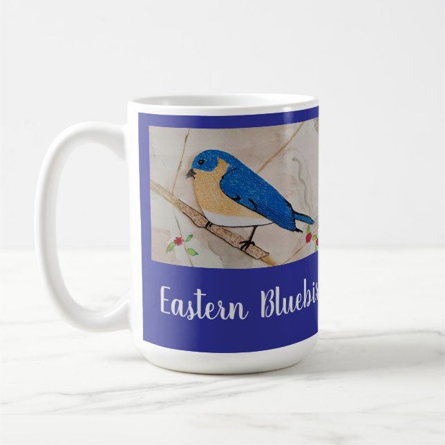 Caneca De Café Azul Profundo de Bluebird Oriental (Esquerda)
