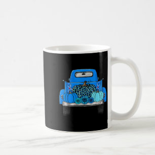 Caneca De Café Azul Pumpkin E Sensibilização Para A Diabetes De C
