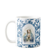 Azul Religioso, Floral Abençoada Mãe Maria