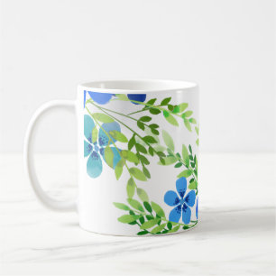 Caneca De Café Azul Sem Fim Esquece-Me Não Flores