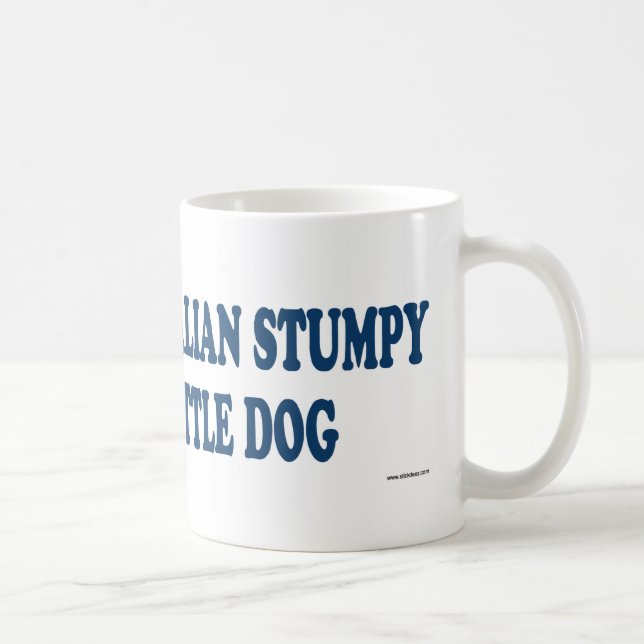 Caneca De Café Azul Stumpy australiano do cão do gado da cauda (Direita)