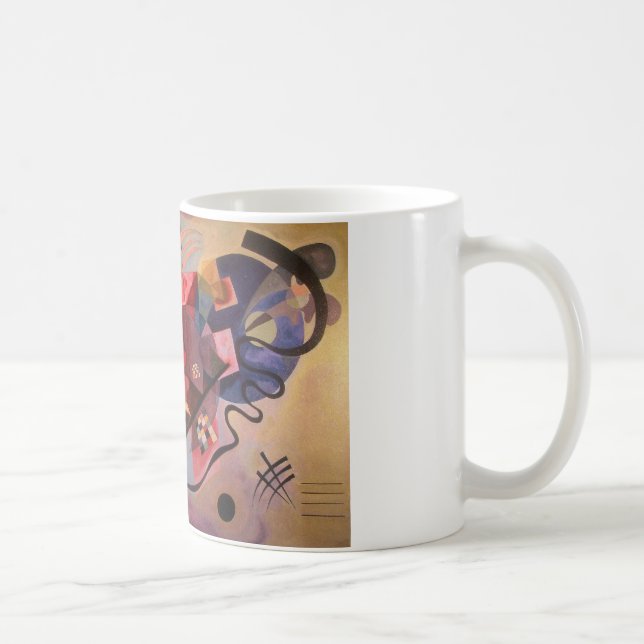 Caneca De Café Azul vermelho-amarelo (Direita)
