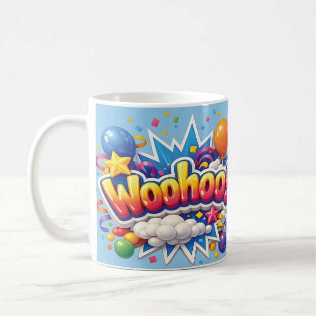 Caneca De Café Azul Woohoo (Esquerda)