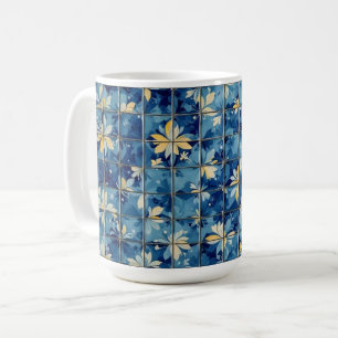 Caneca De Café Azulejo Azul