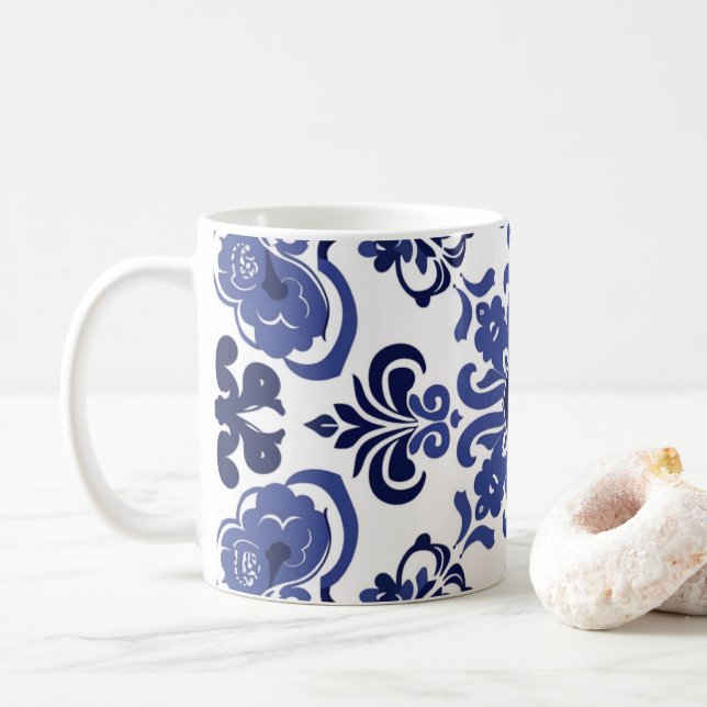 Caneca De Café Azulejo Bridesmaid Gift Mug, Branco Azulejo (Com Donut)